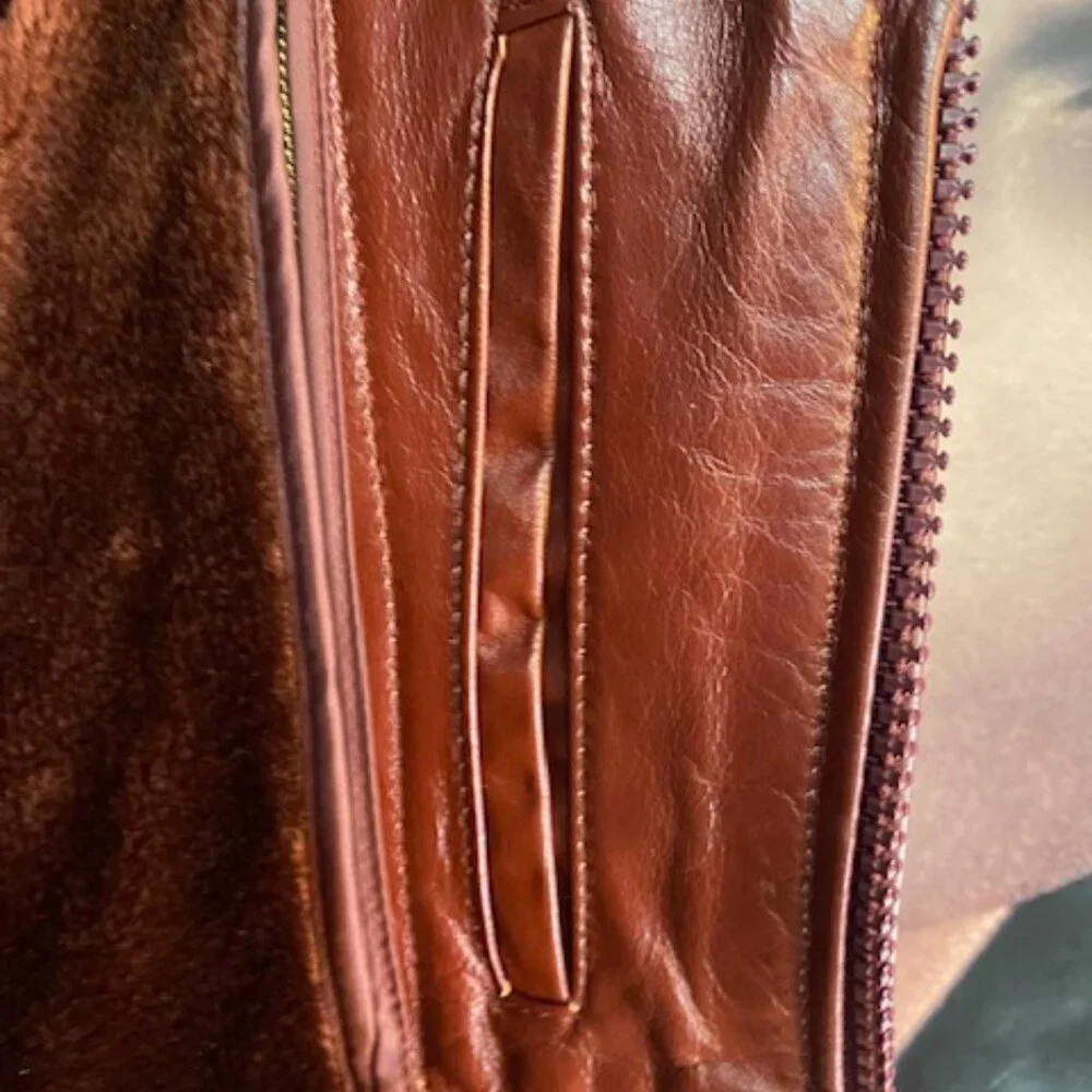 Vintage The Rossano brown men's leather jacket